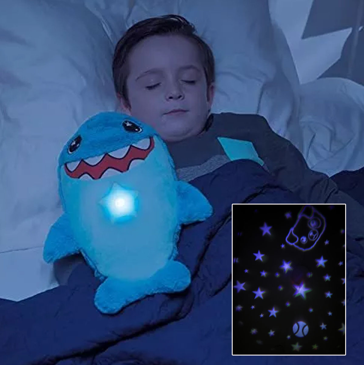 Miniatura 3 de Peluche Tiburón Proyector Nocturno Niños